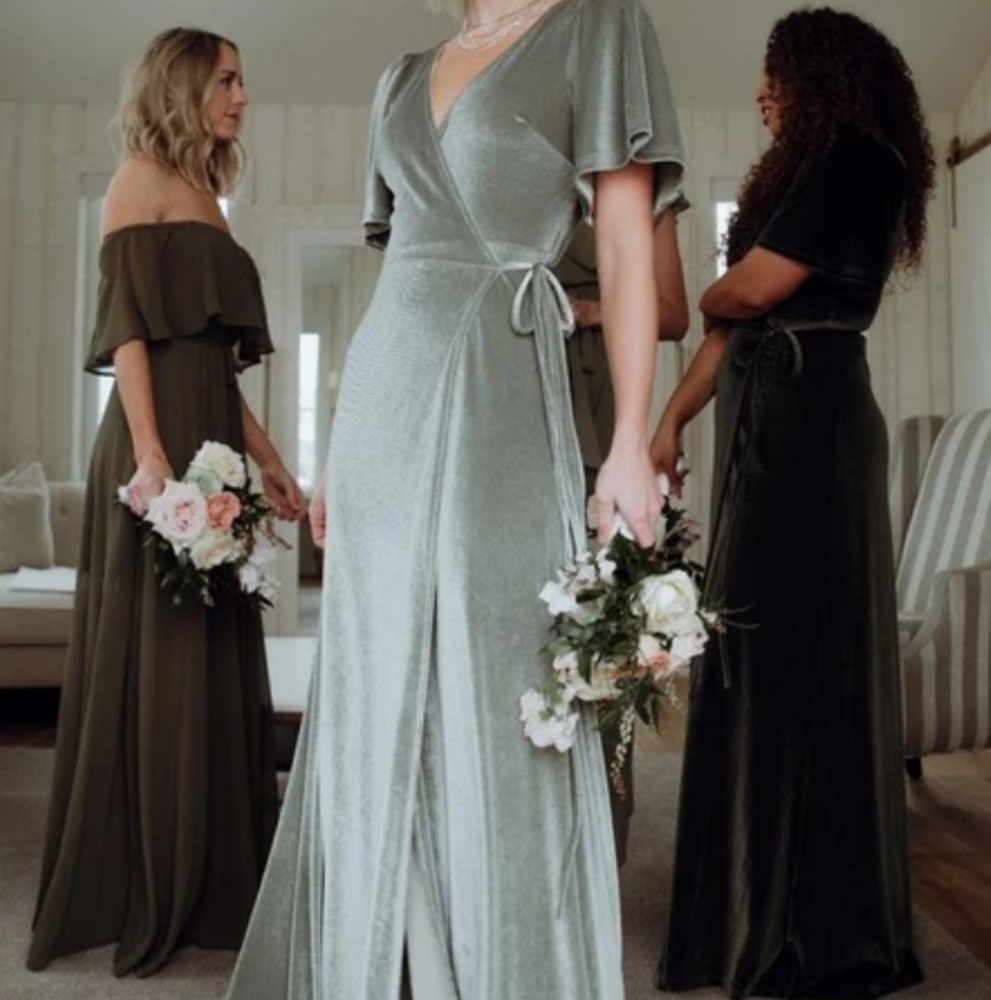 Baltic Born Meghan Velvet Wrap Maxi Dress
